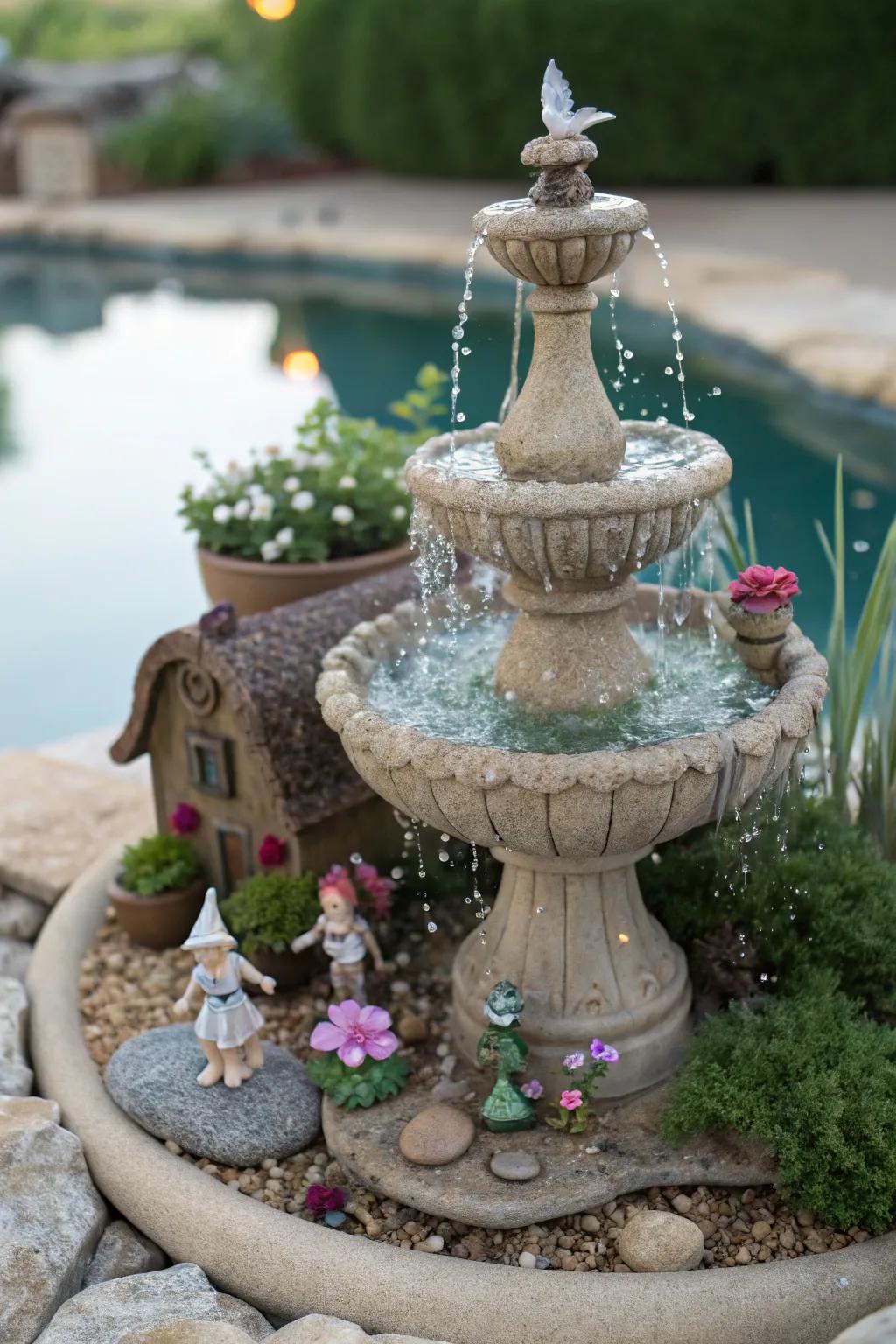 Minute particulars transform this fountain into a fable-like wonderland.