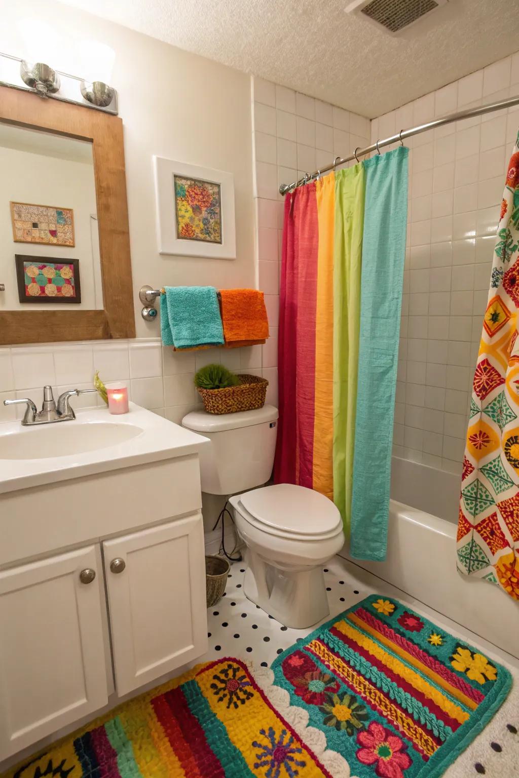 A pop of color can refresh and energize your bathroom.