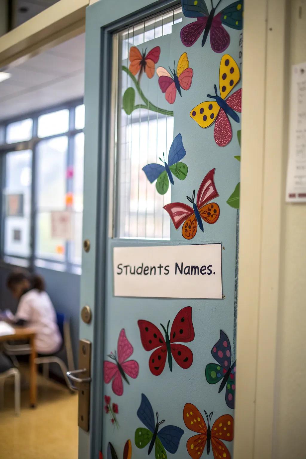 Commemorate each pupil through tailored flutter name tags.