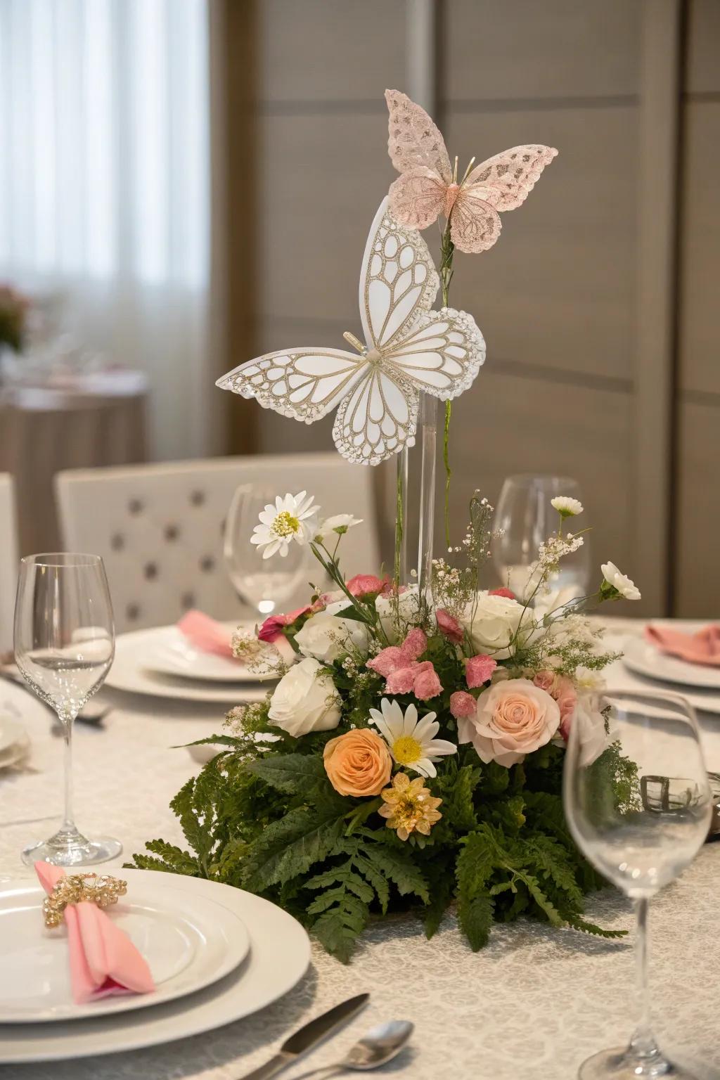 A butterfly centerpiece suits every gathering.