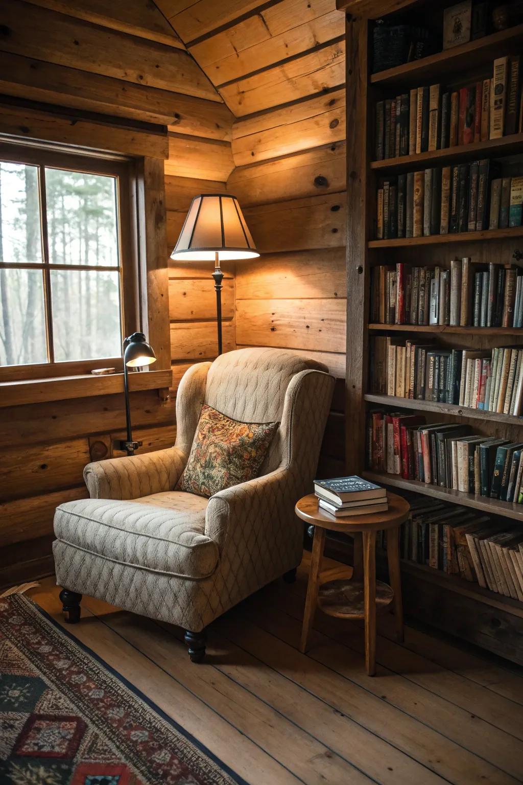 A secluded reading nook ideal for unwinding