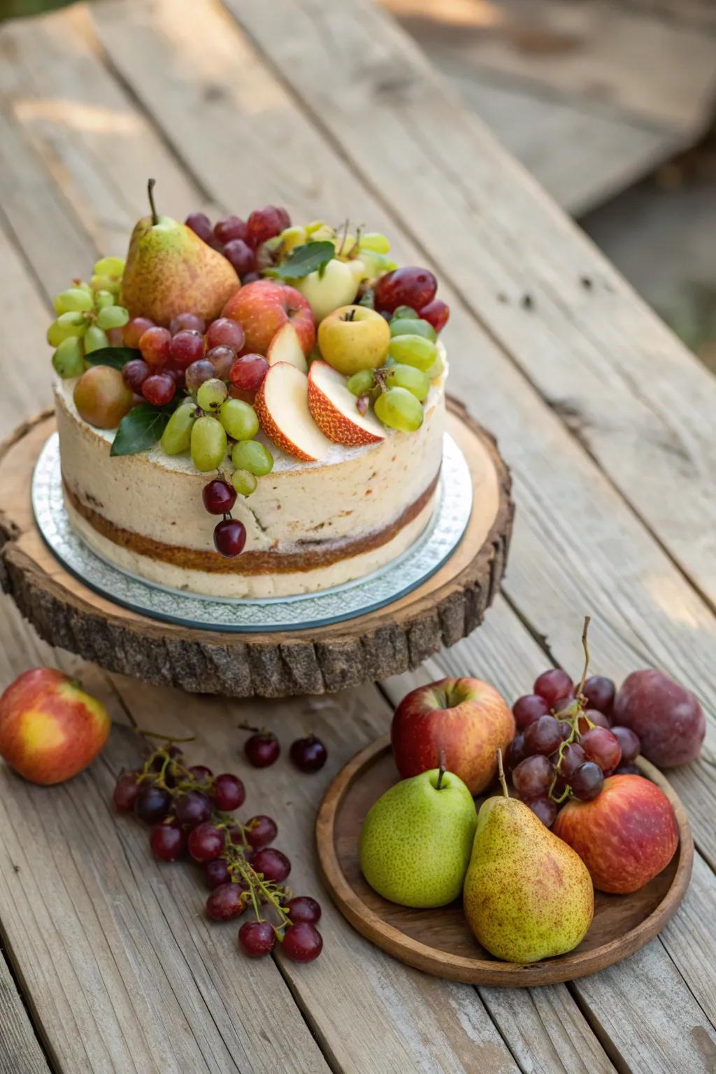 A fruit patch cake that captures the essence of fall.