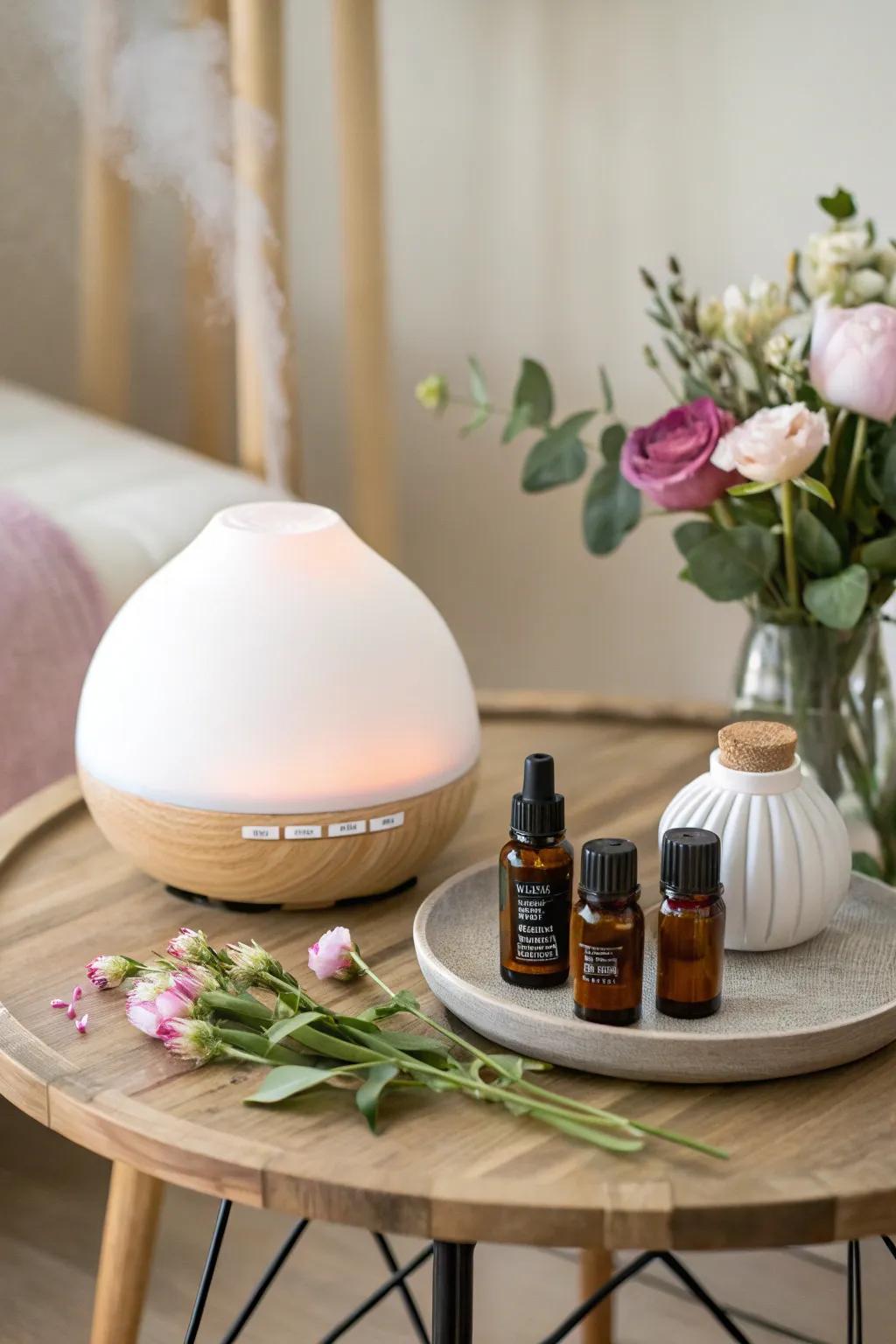 Soothe your senses with aromatherapy in your calming corner.