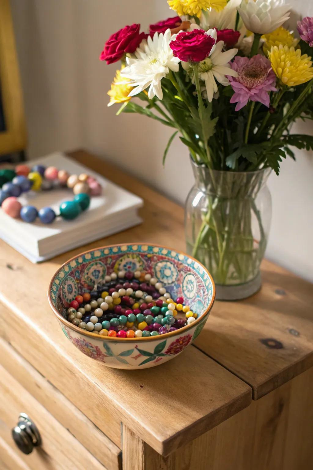 Prayer beads can be both a spiritual tool and a decorative element.
