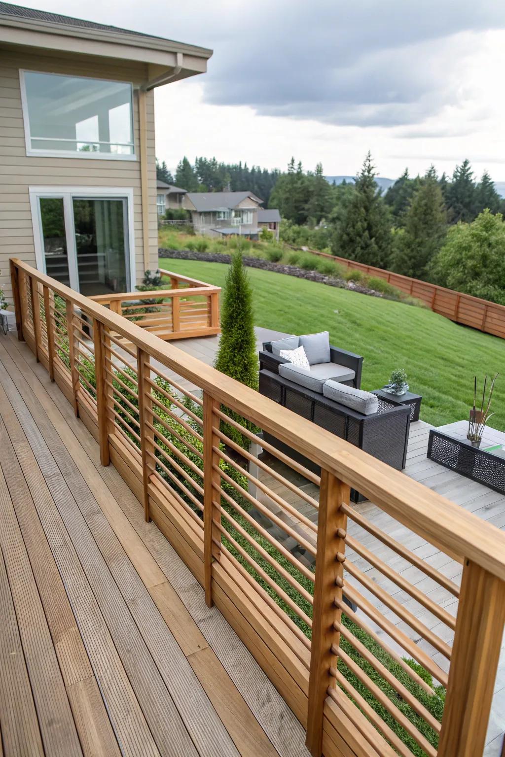 Streamlined and modern using flat bars.