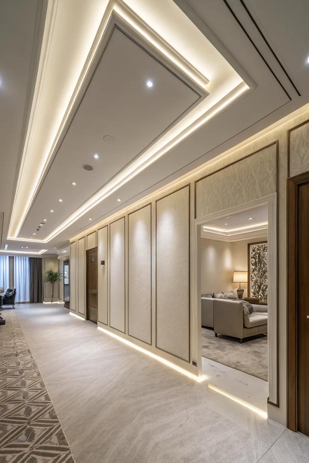 Attain congruence through assimilated ceiling and chamber design constituents.