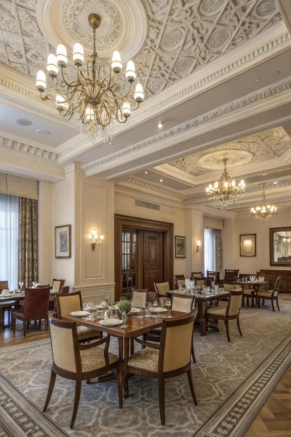 Dining room trims for added sophistication.