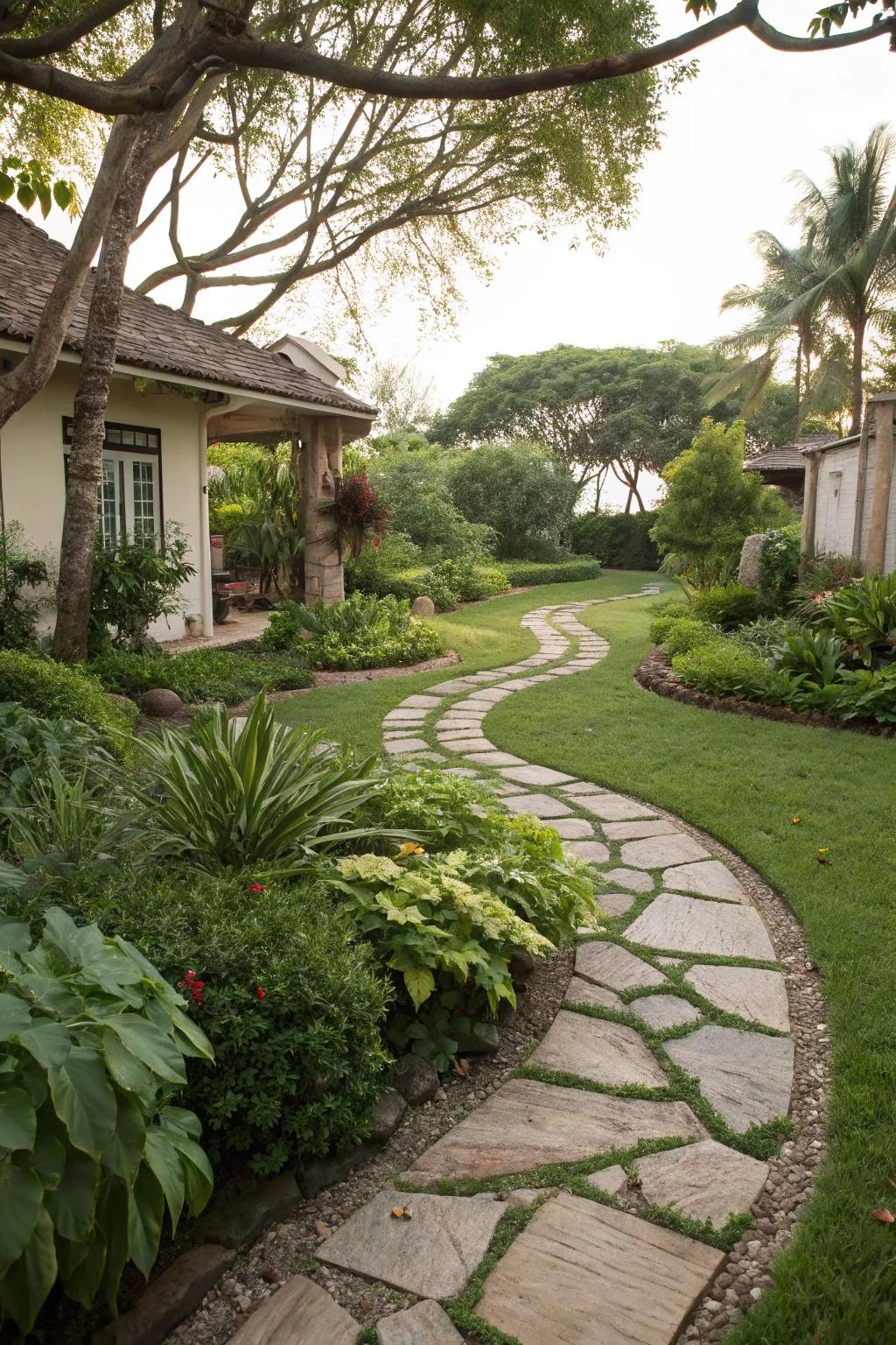 Undulating walkways breed a sense of exploration.