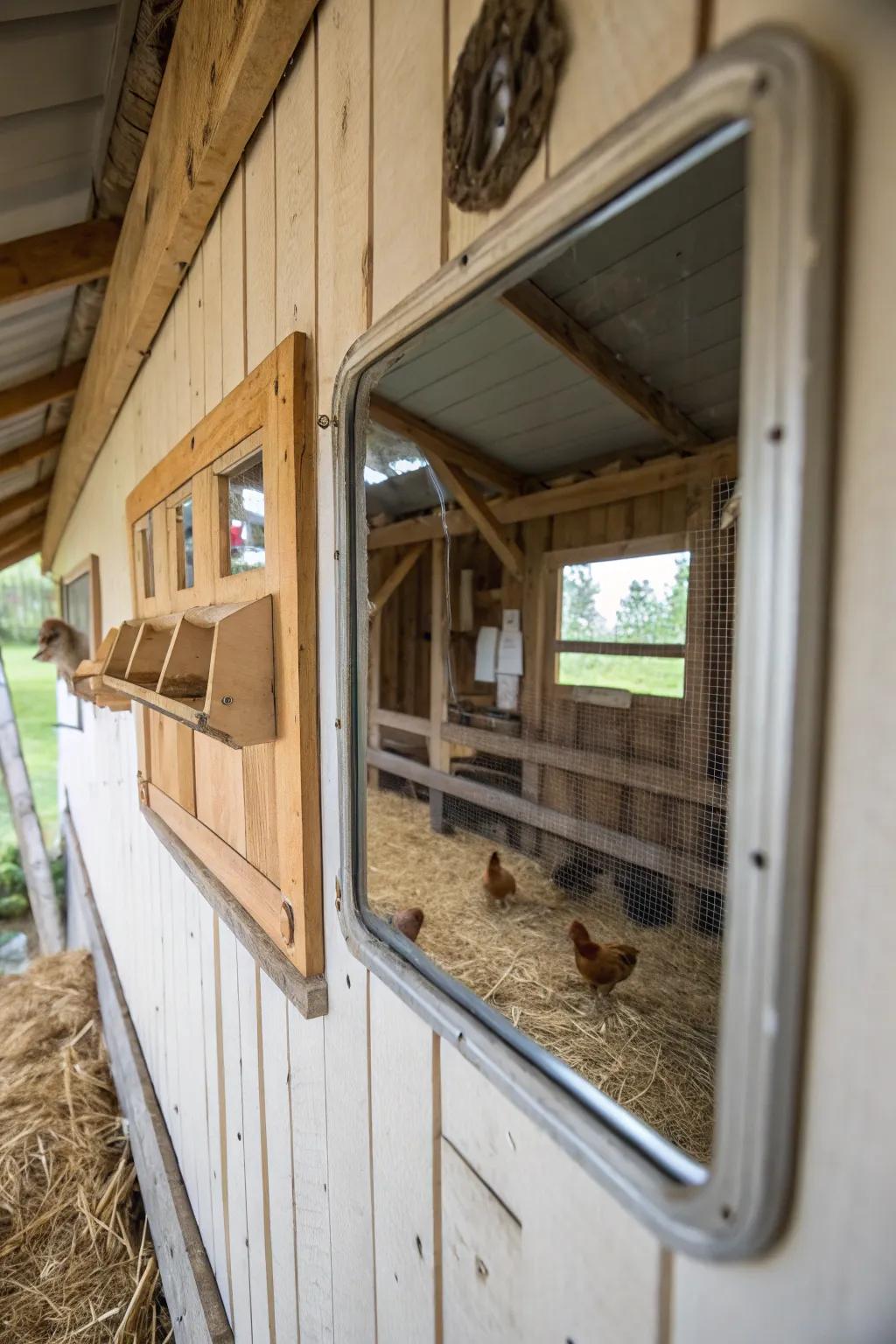 Reflectors can amuse and diminish ennui for your hens.