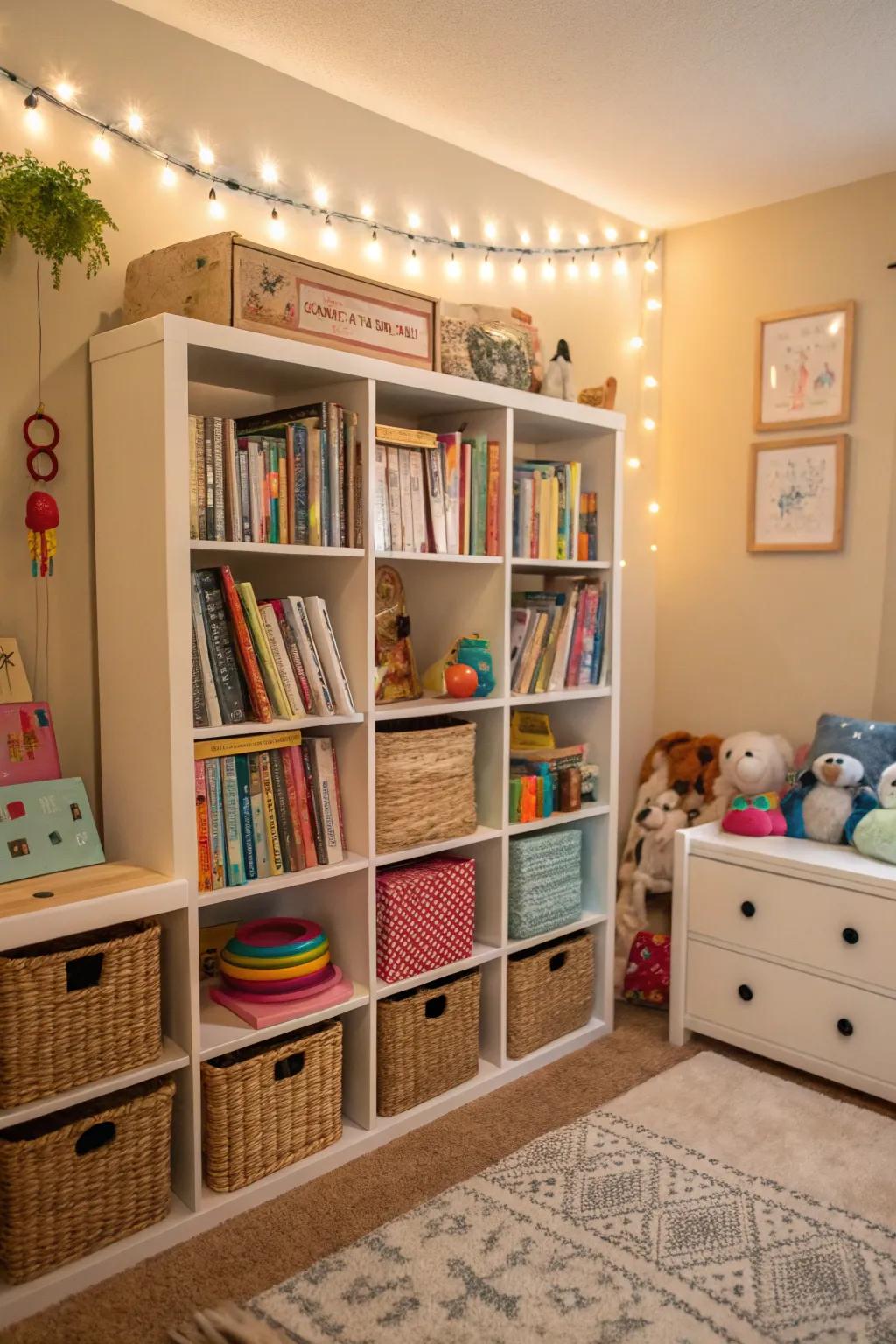 Adjustable shelving units grow with your child's needs.