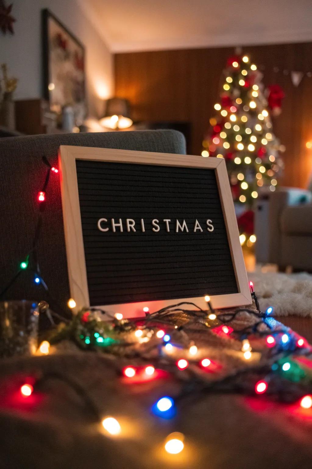 A modern culture inspired message board spreading kindness and cheer.