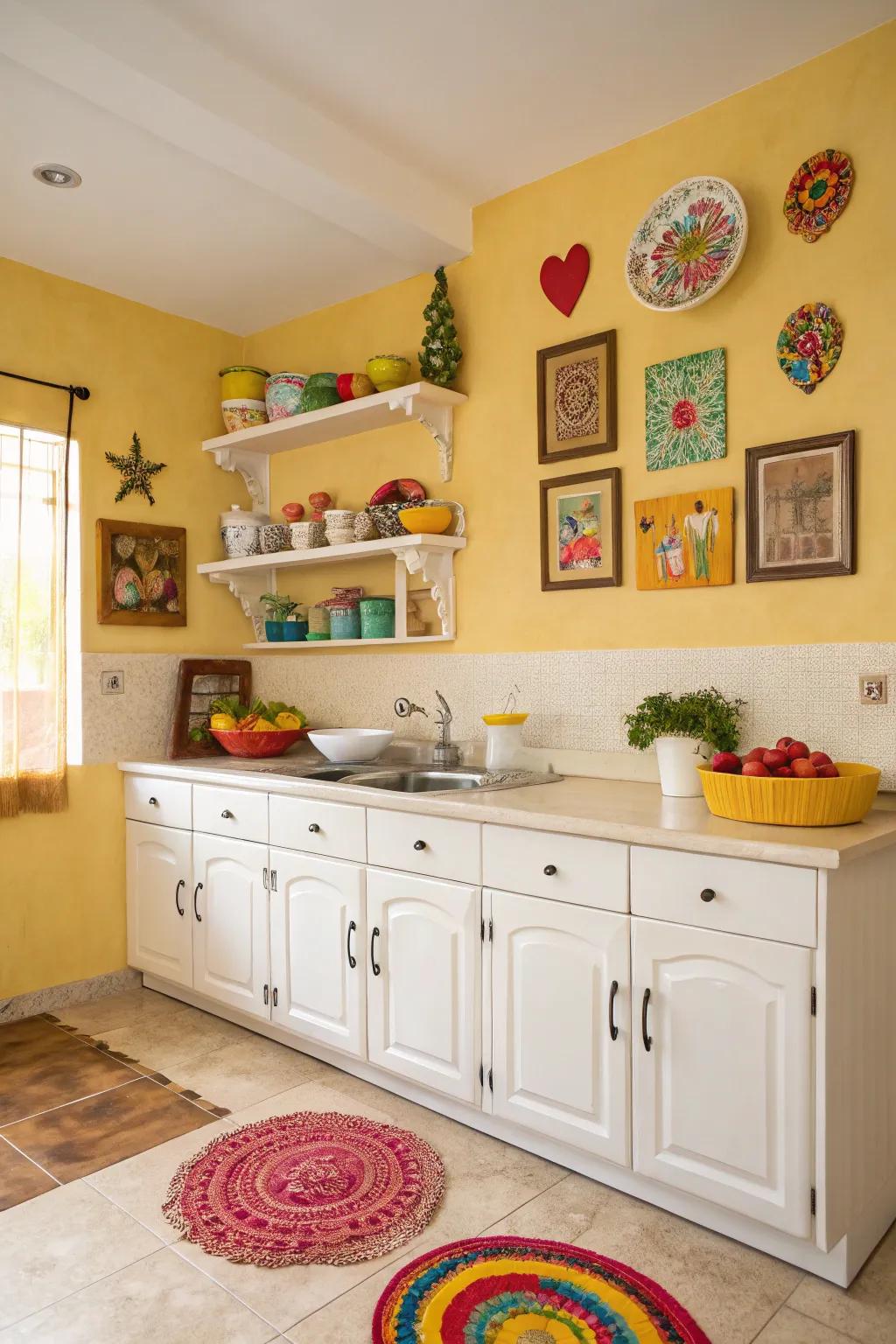 Seaside yellow brings cheerful warmth.
