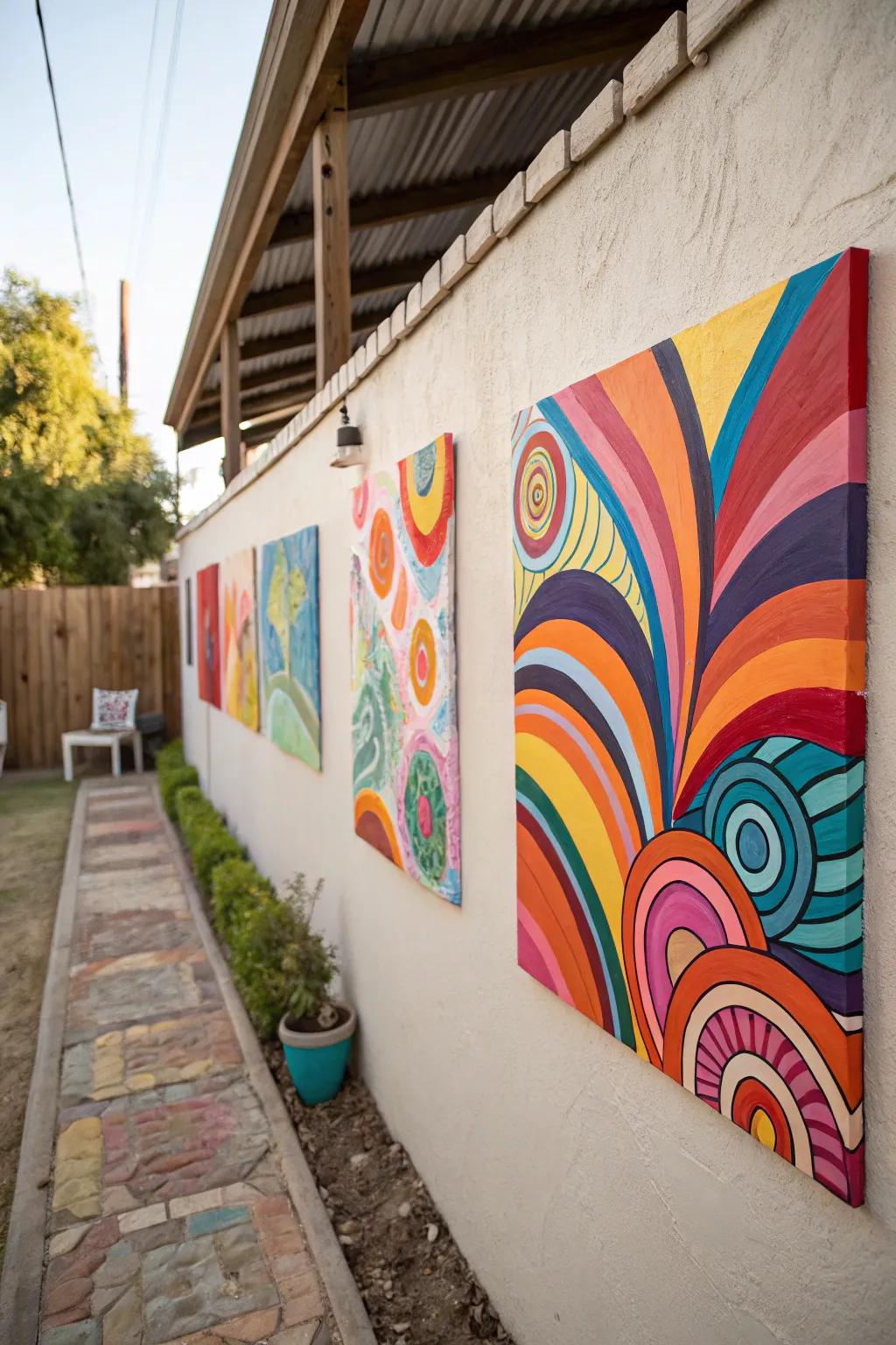 A DIY wall showcasing a creative touch to your space.