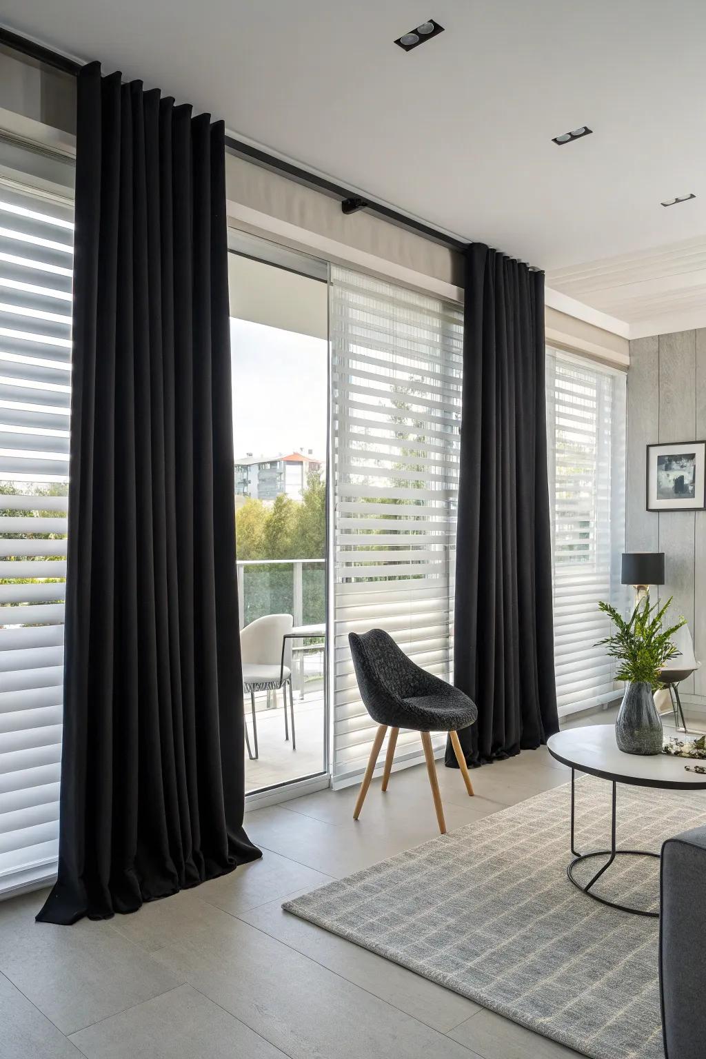 Dark and light fashion a striking contemporary contrast.