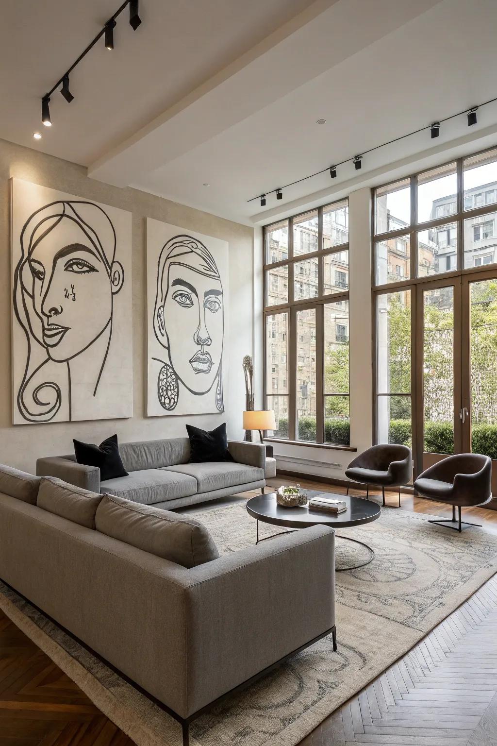 Conceptual visages injecting contemporary fascination into décor.