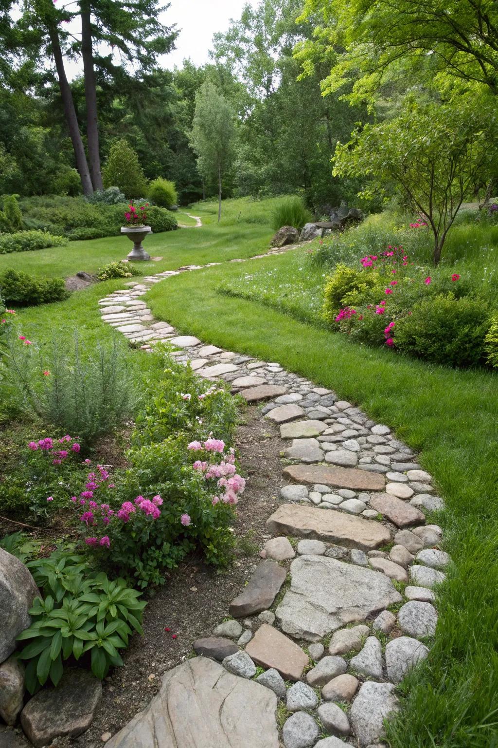 Custom pathways encourage discovery and introduce organization to your garden.