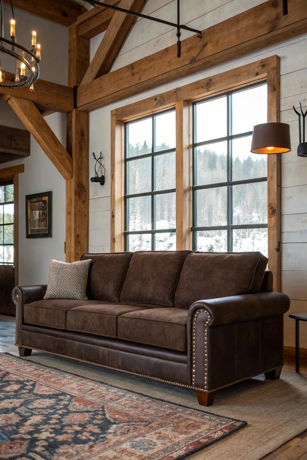 Modern rustic patterns blend contemporary and natural components seamlessly.