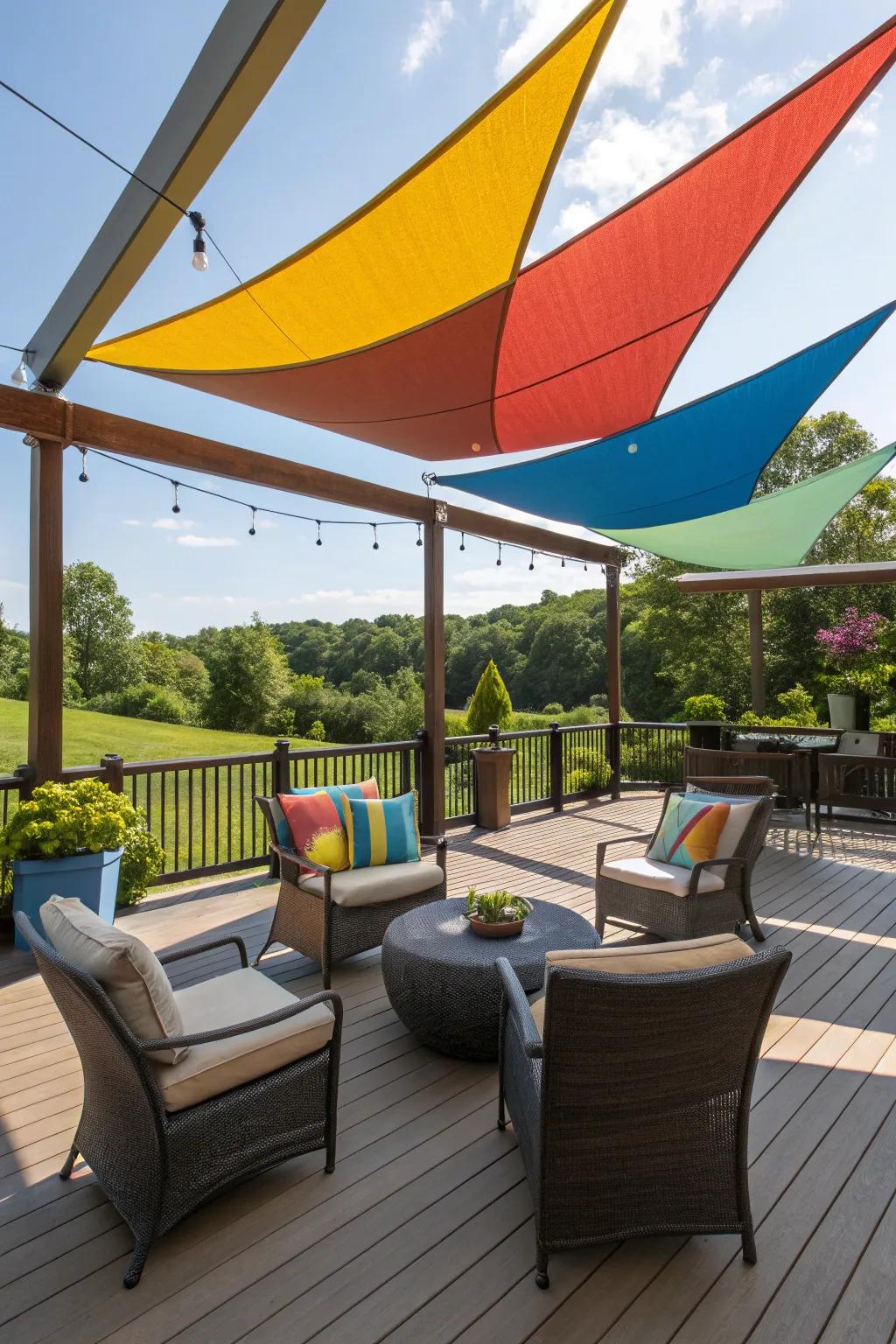 Sun sails offer a remarkable and stylish shade answer for decks.