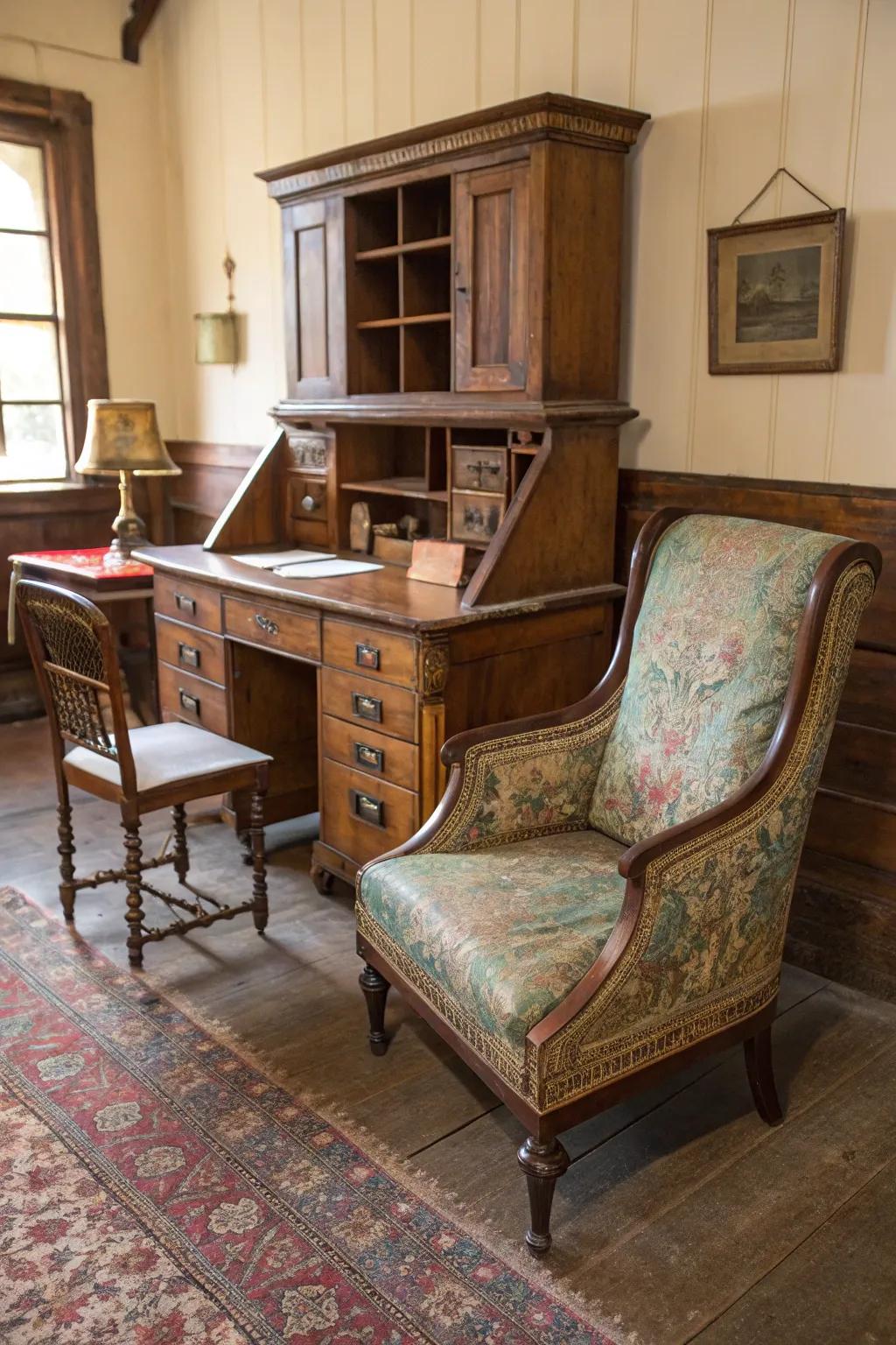 Patina and flaws introduce authenticity and charm.