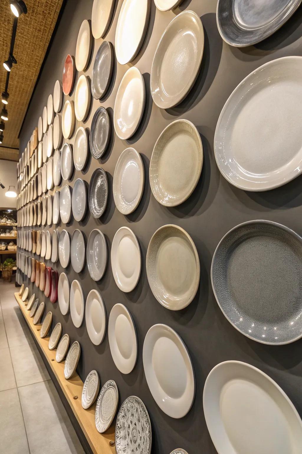 Monochrome dishes fashion a daring and refined assertion.