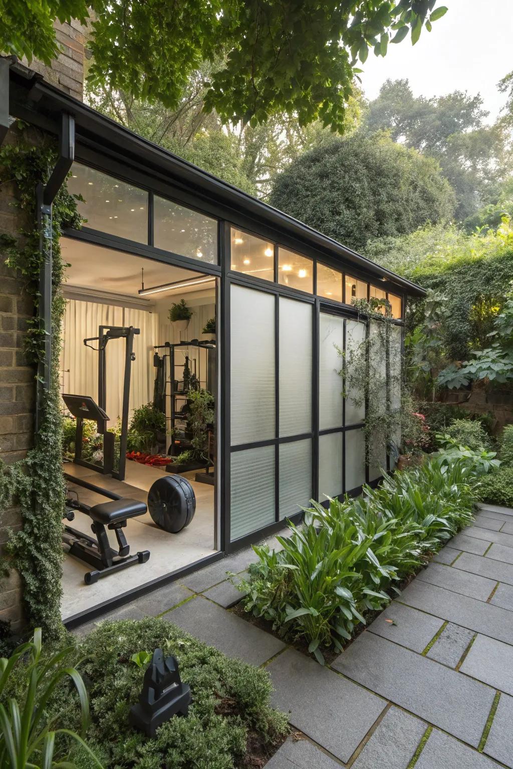 A private home gym, designed for focused and uninterrupted exercises.