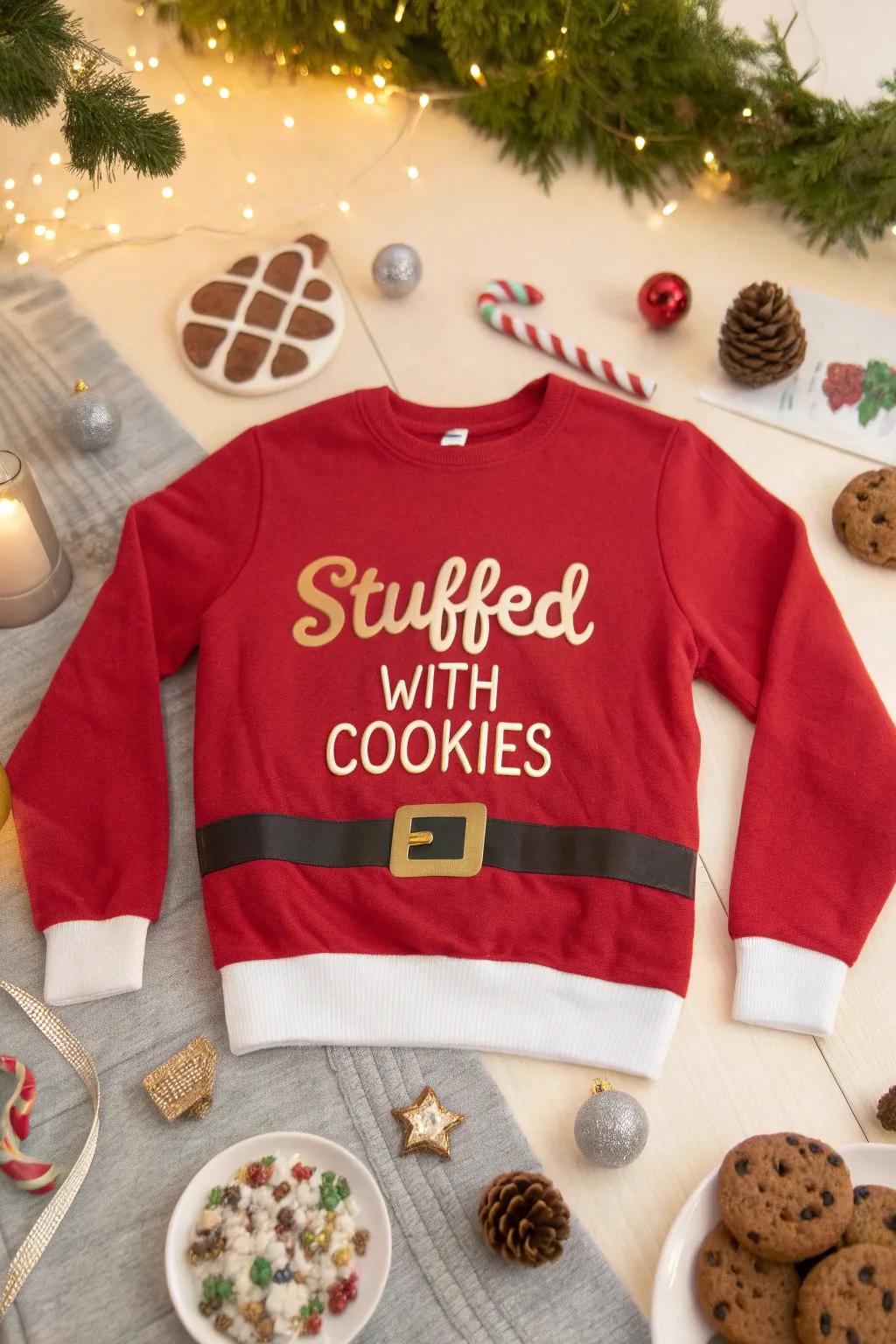 Jolly Man's tummy sweater for a playful joke.