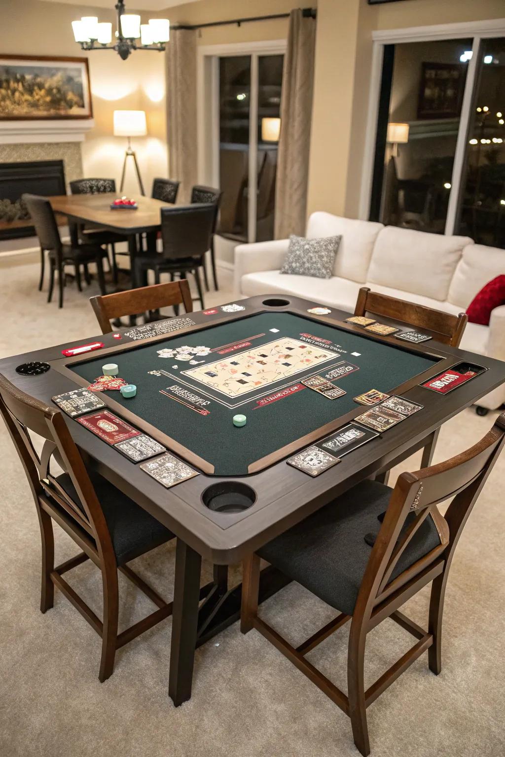 Foldable extensions provide space for everyone to join the fun.