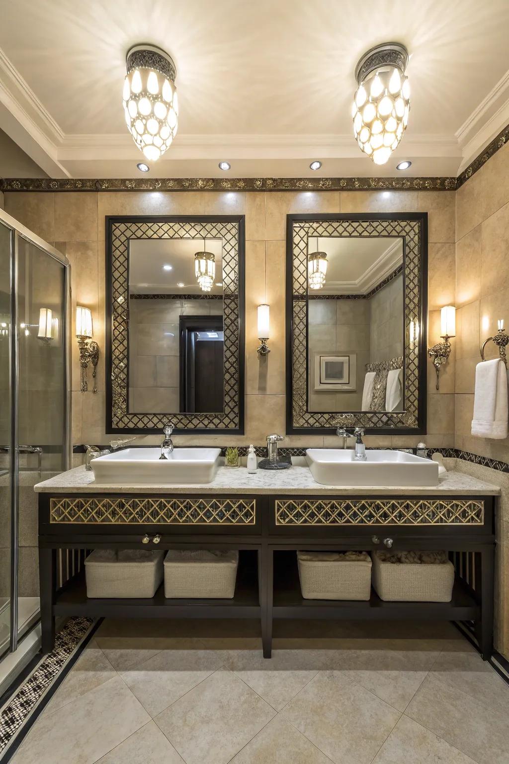 Show-stopping lighting enhances both style and practicality.