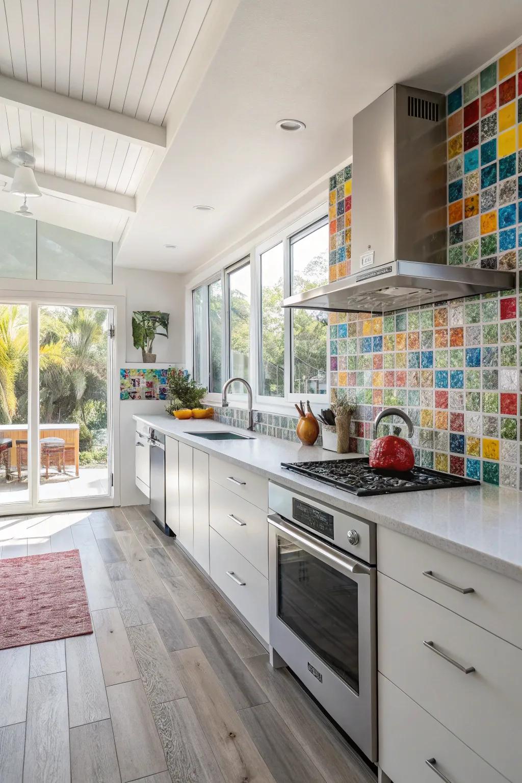 A stylish backdrop infuses uniqueness and charm.