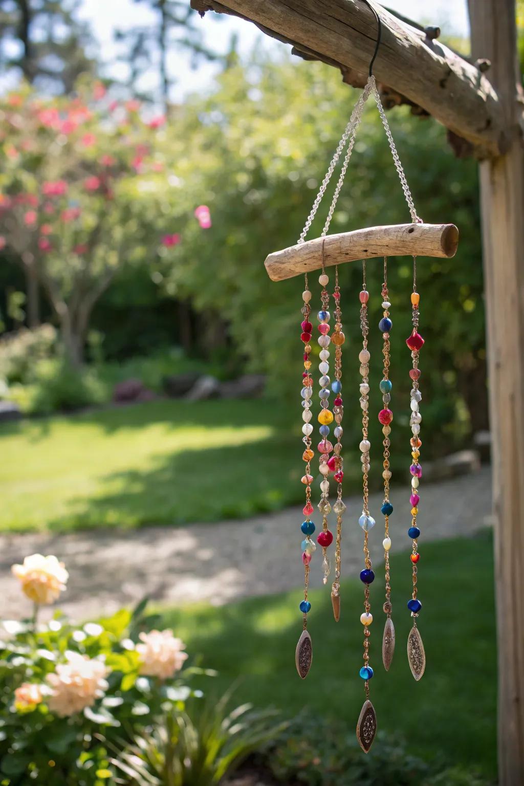 Shorewood wind bells engender both visual and auditory splendor.