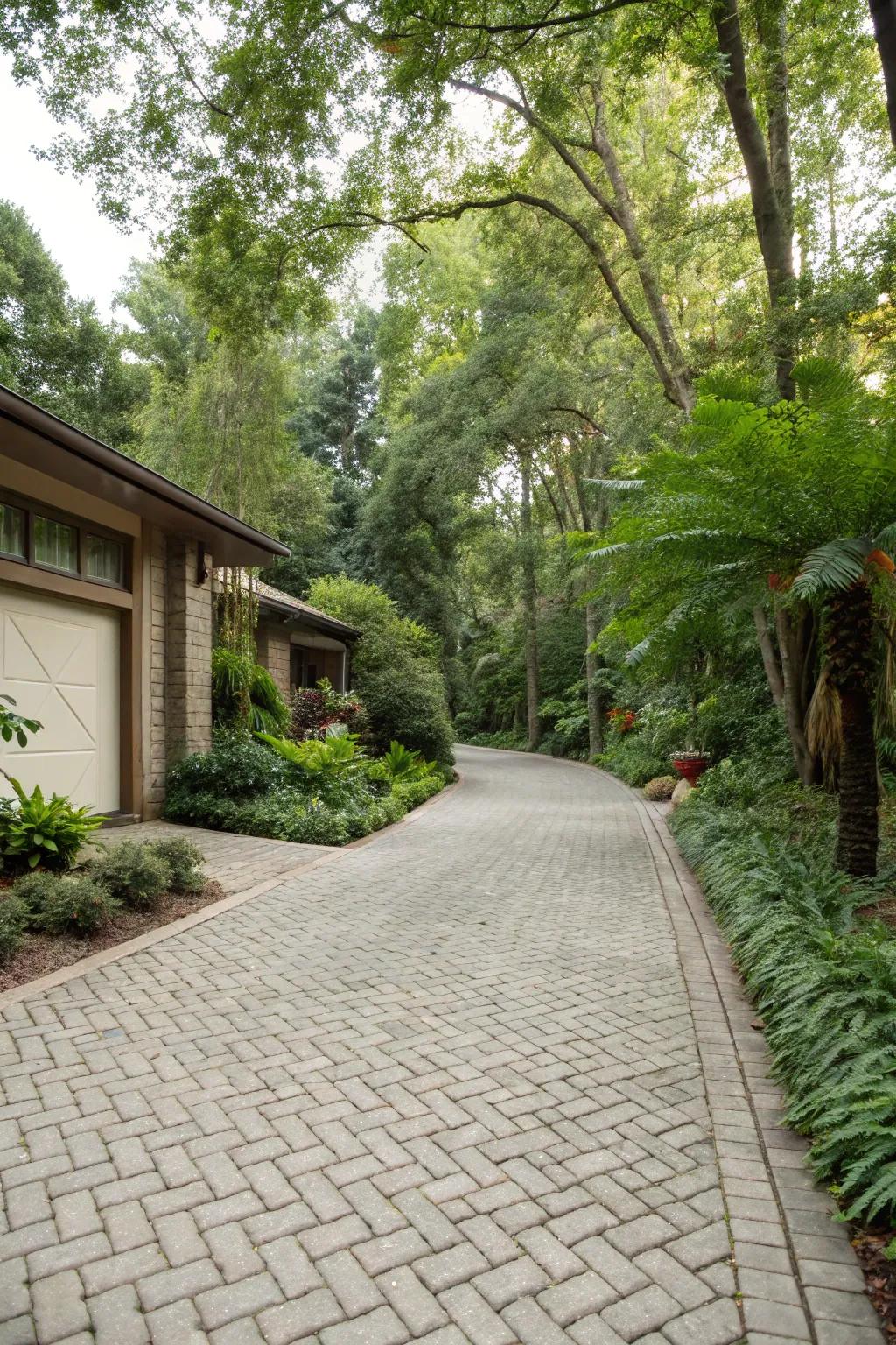 Eco-friendly driveways with porous tiles support sustainability.