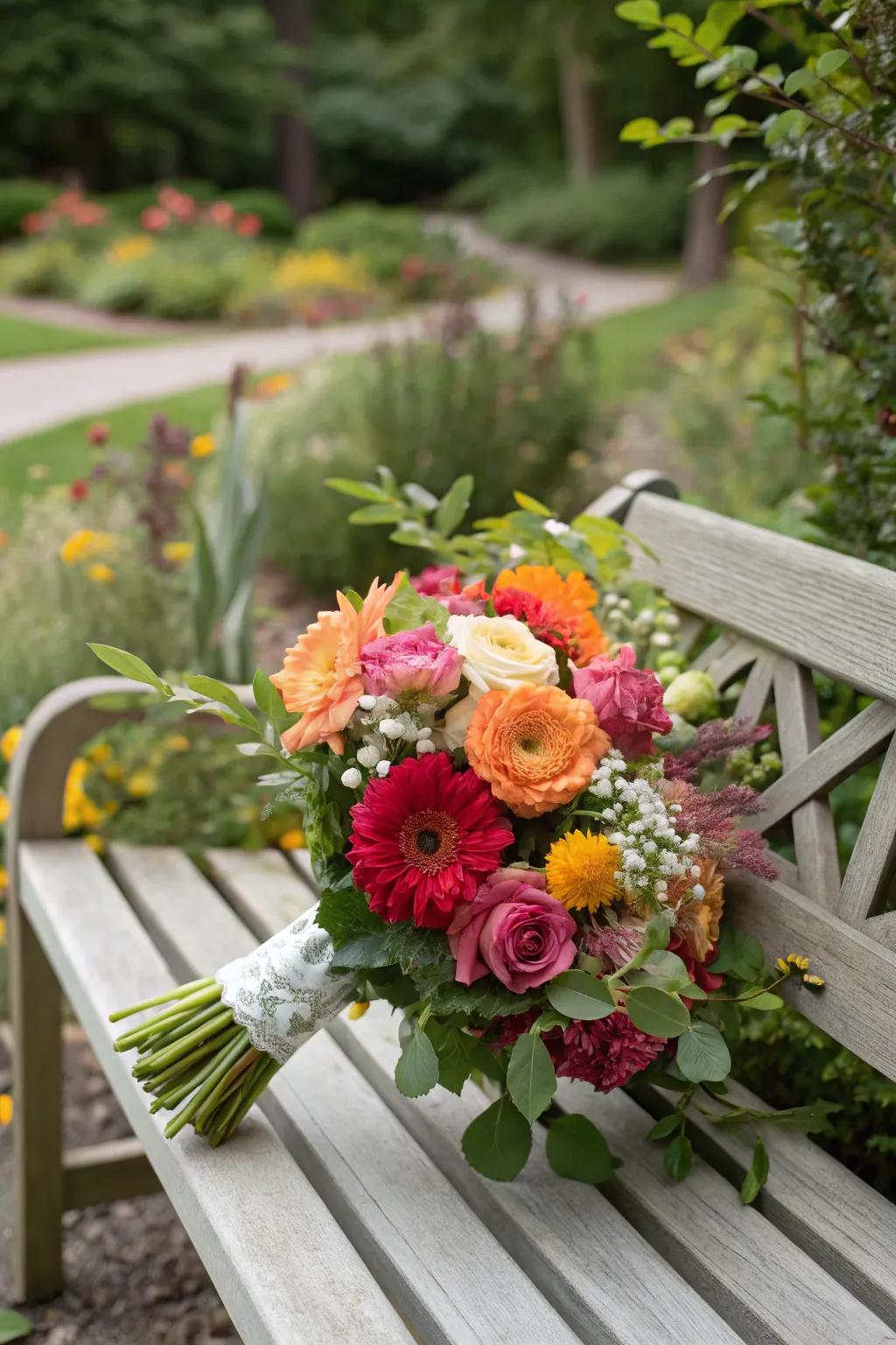 Plot-inspired bouquets bring the outdoors inside.
