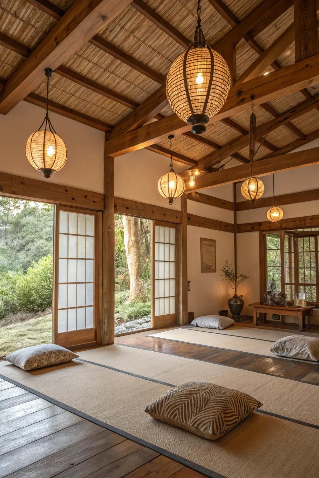 Smooth natural appearance with timber components and beams.