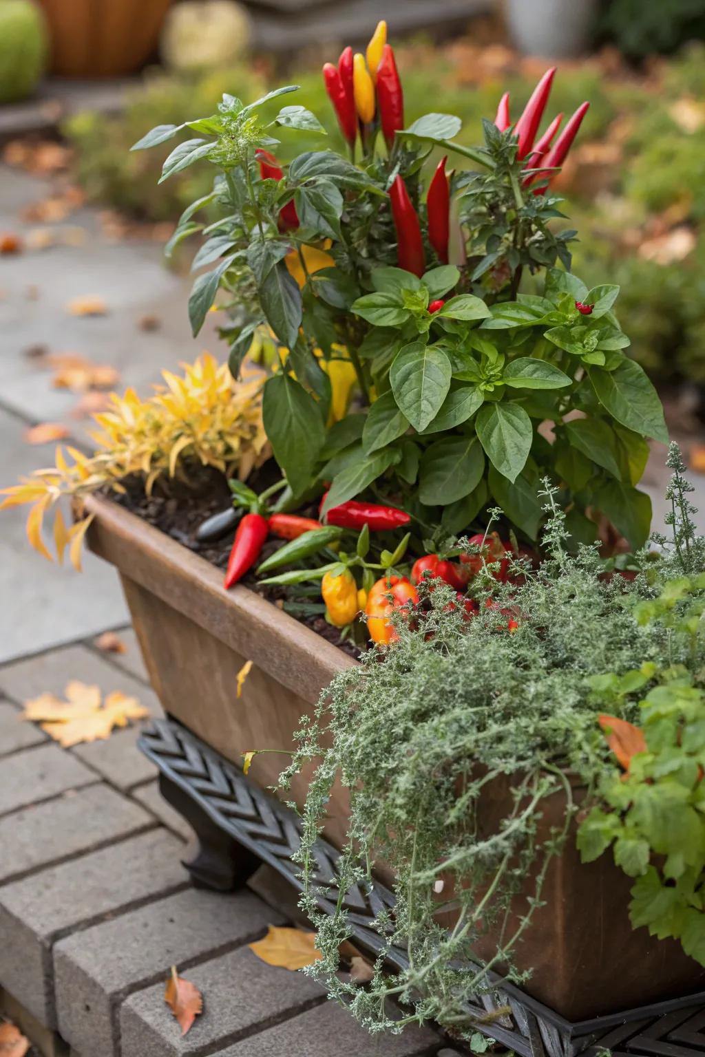 Consumable plants add beauty and practicality to planters.