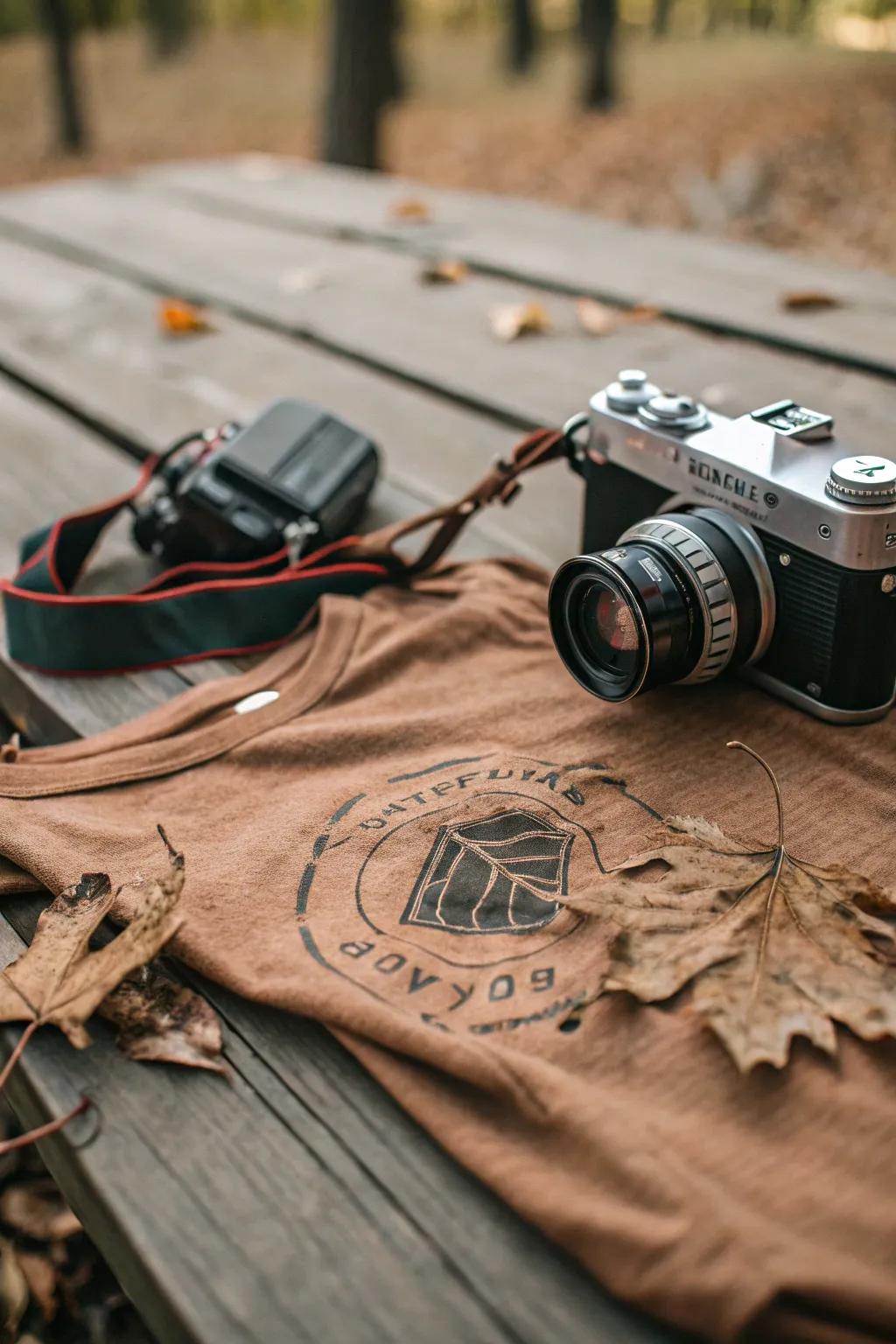 Rustic graphic tees add charm to casual fall weekends.