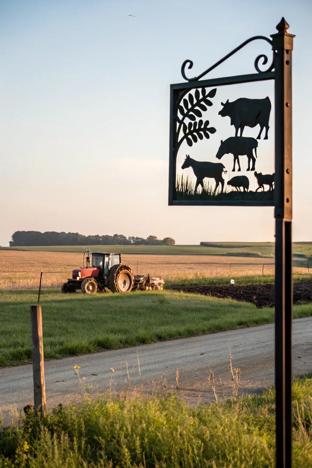 Playful outline cut-outs capturing the essence of farm life.
