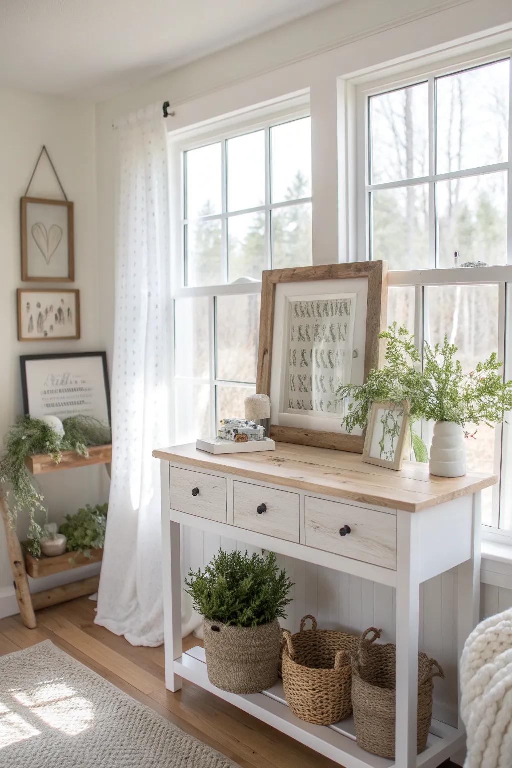 Understated decor brings charm without clutter.