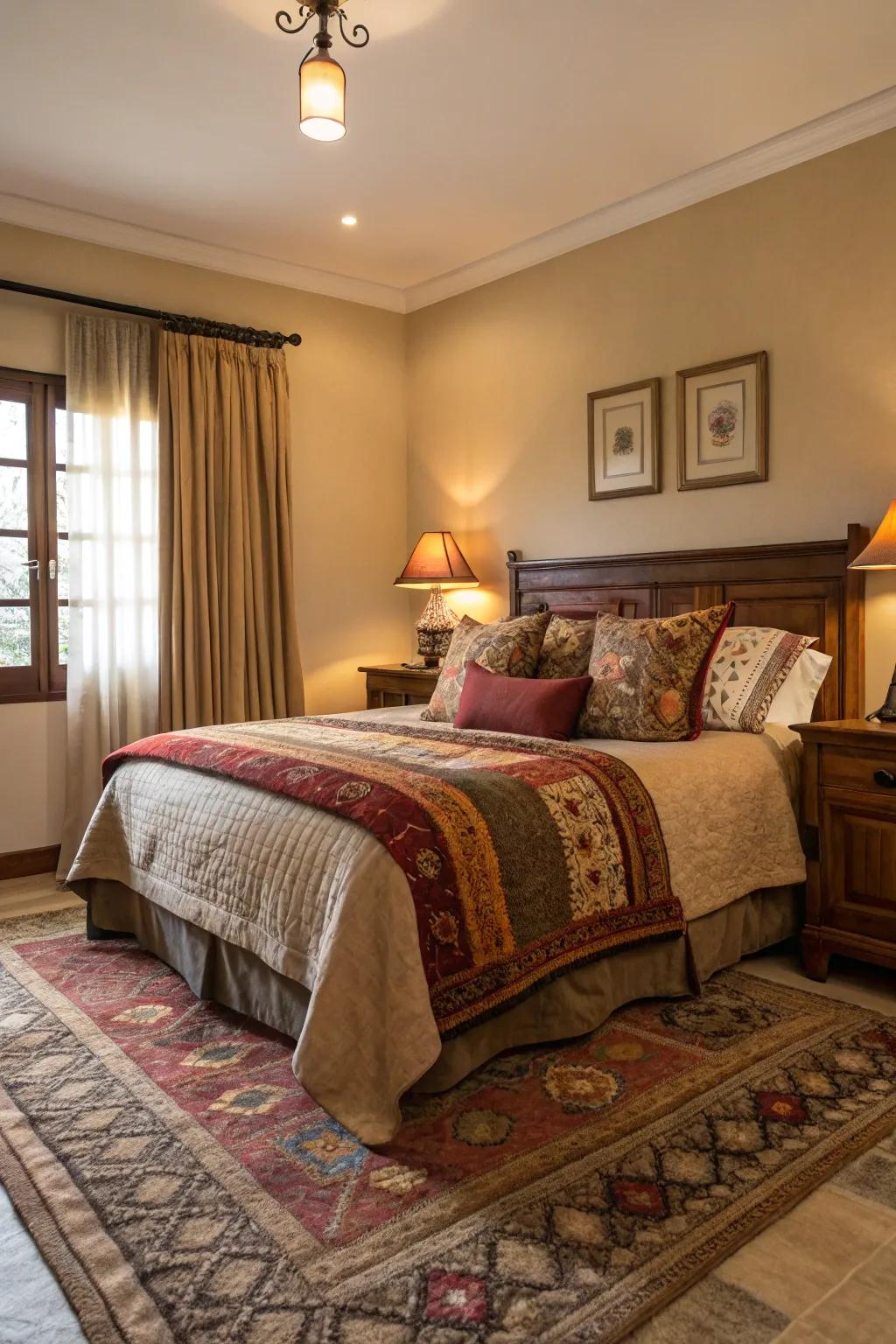 A cozy atmosphere inviting relaxation and comfort.