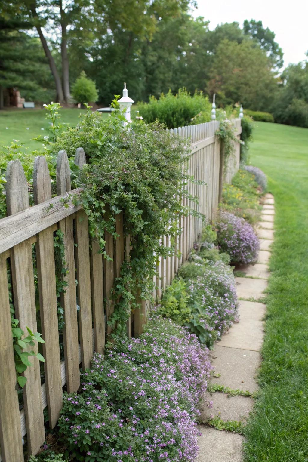 Green borders bestow your fence with natural vegetation.