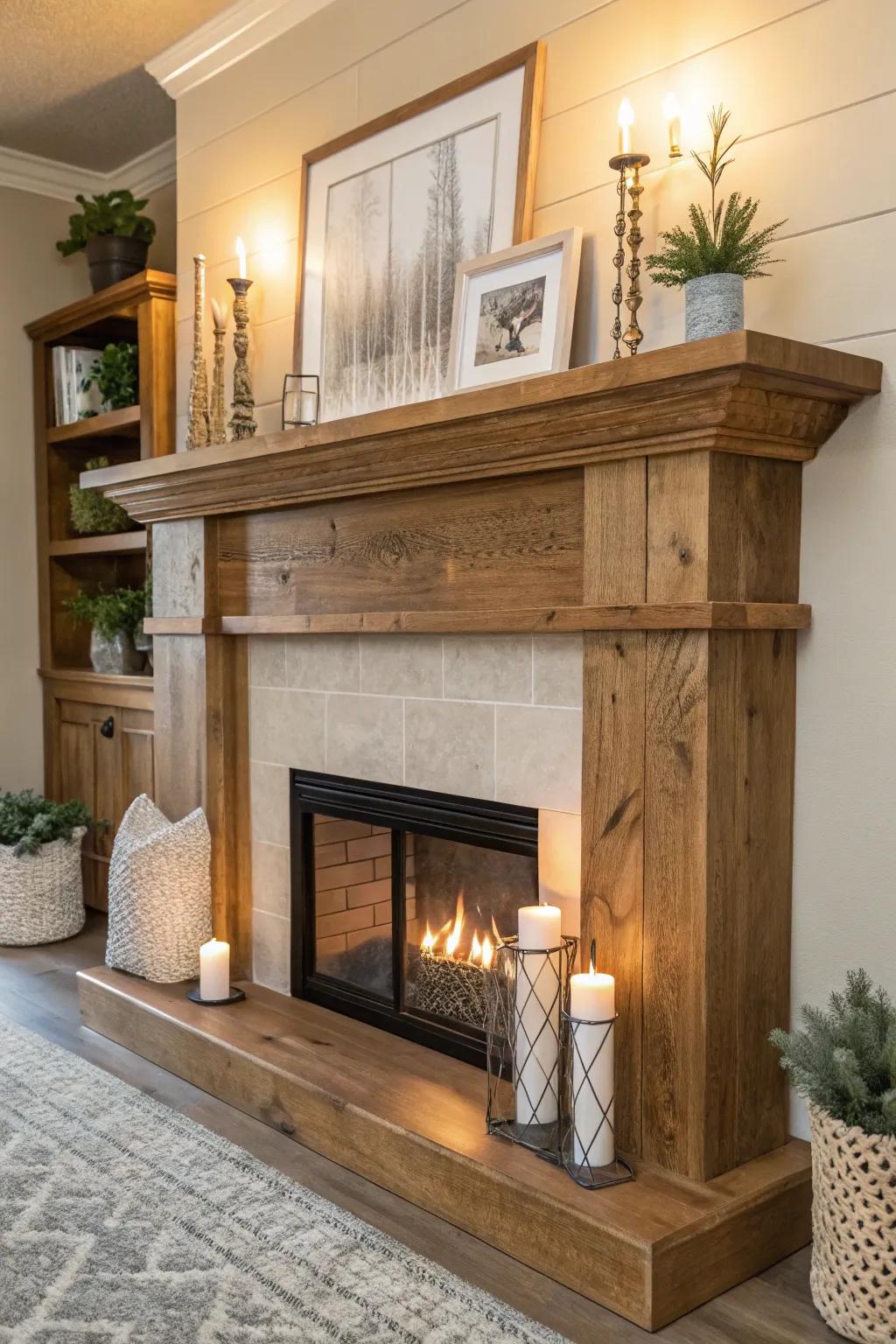 Firewood surfaces can adapt to both rustic and modern styles.