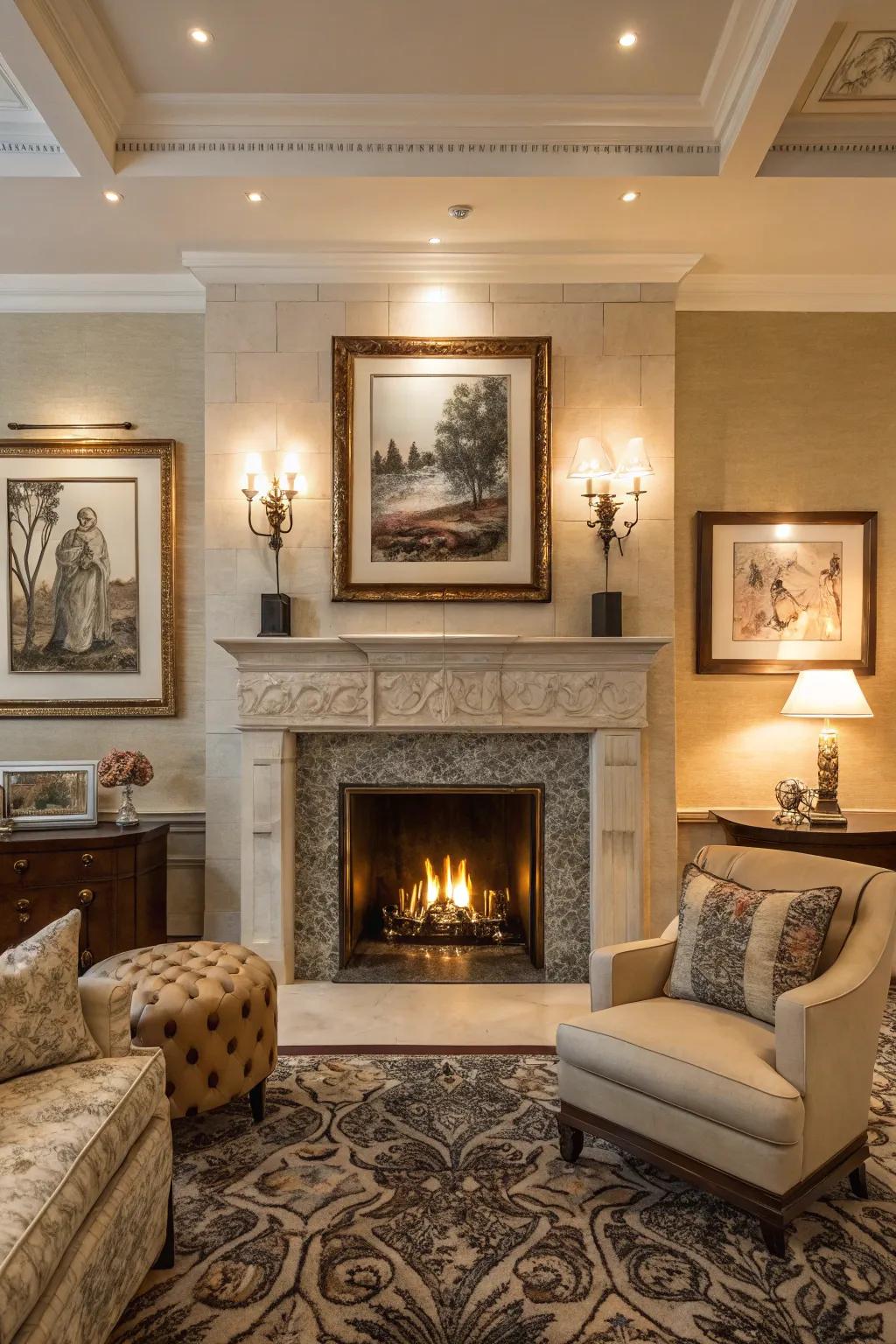 Creations surround your fireplace and enhance its visual appeal.
