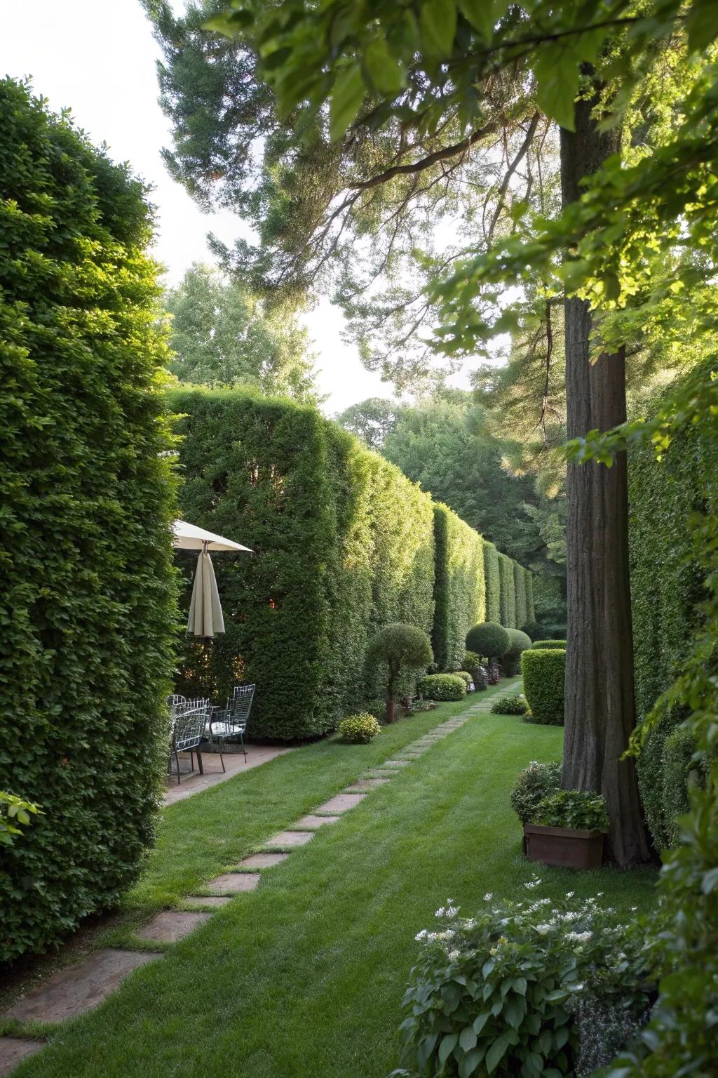 Tall bushes deliver beauty and privacy for your outdoor areas.