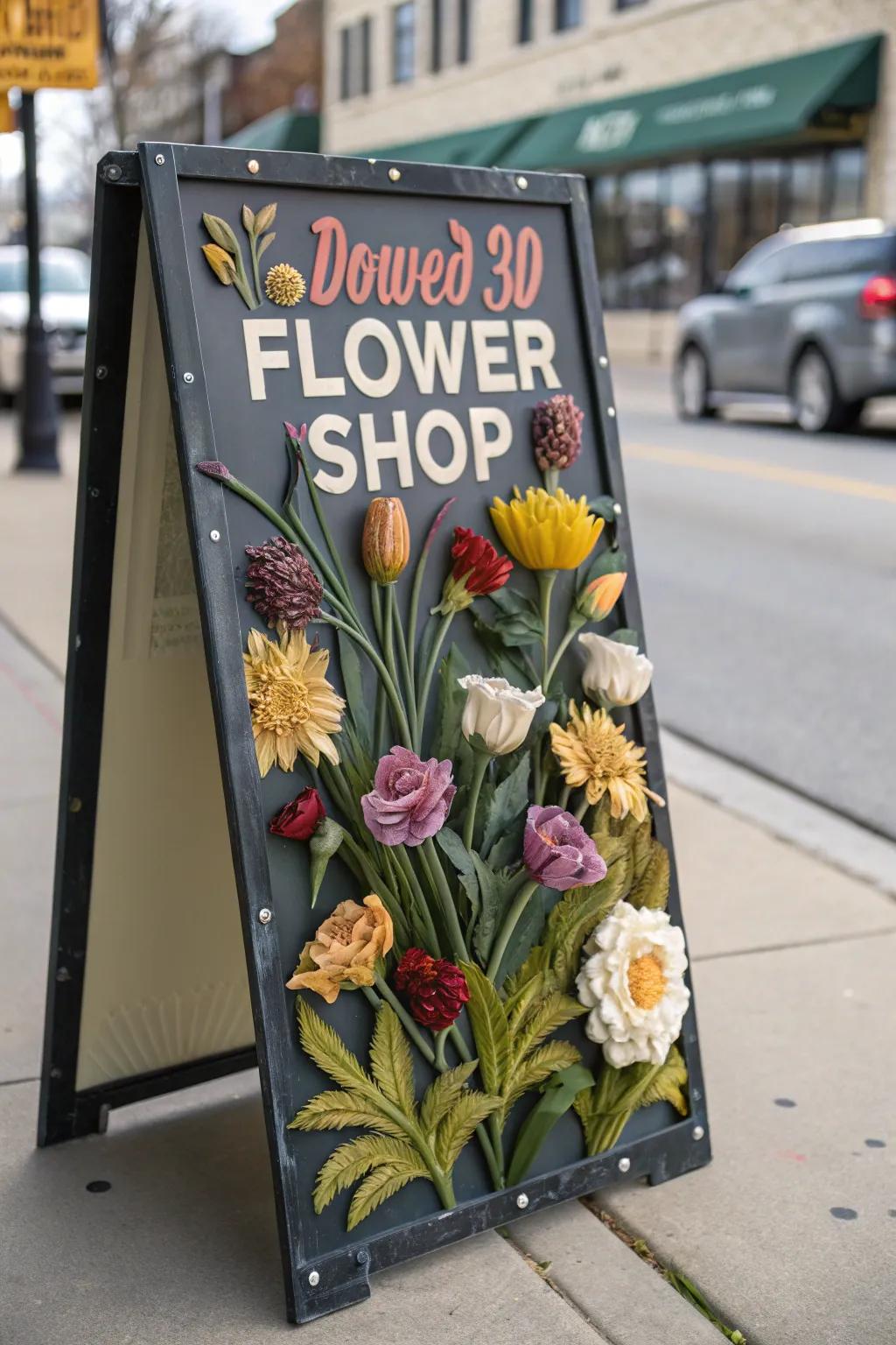 A marker that blossoms off the wall using 3D botanical magic