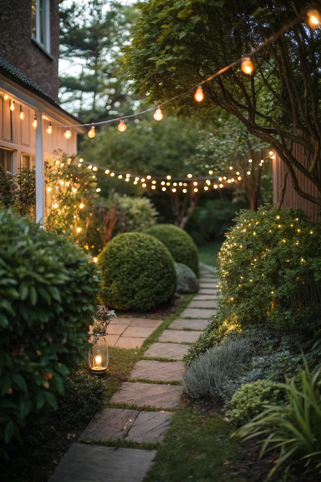 Lighting can create a magical ambiance in your garden, whether it’s day or night.