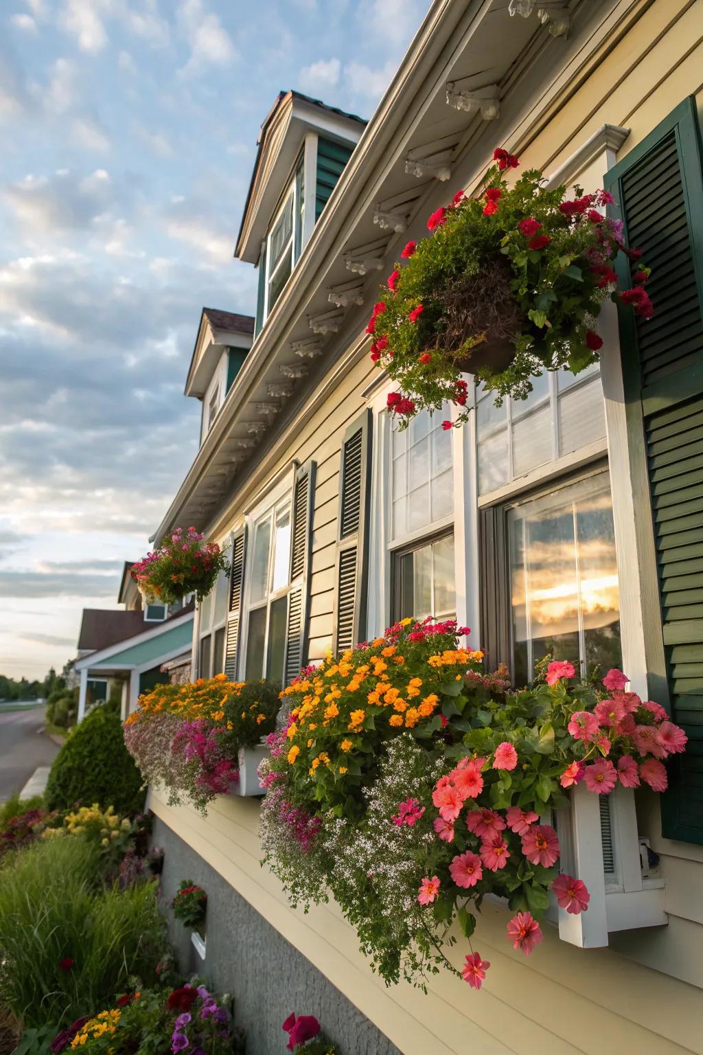 Window boxes bring color and charm to your home’s exterior.