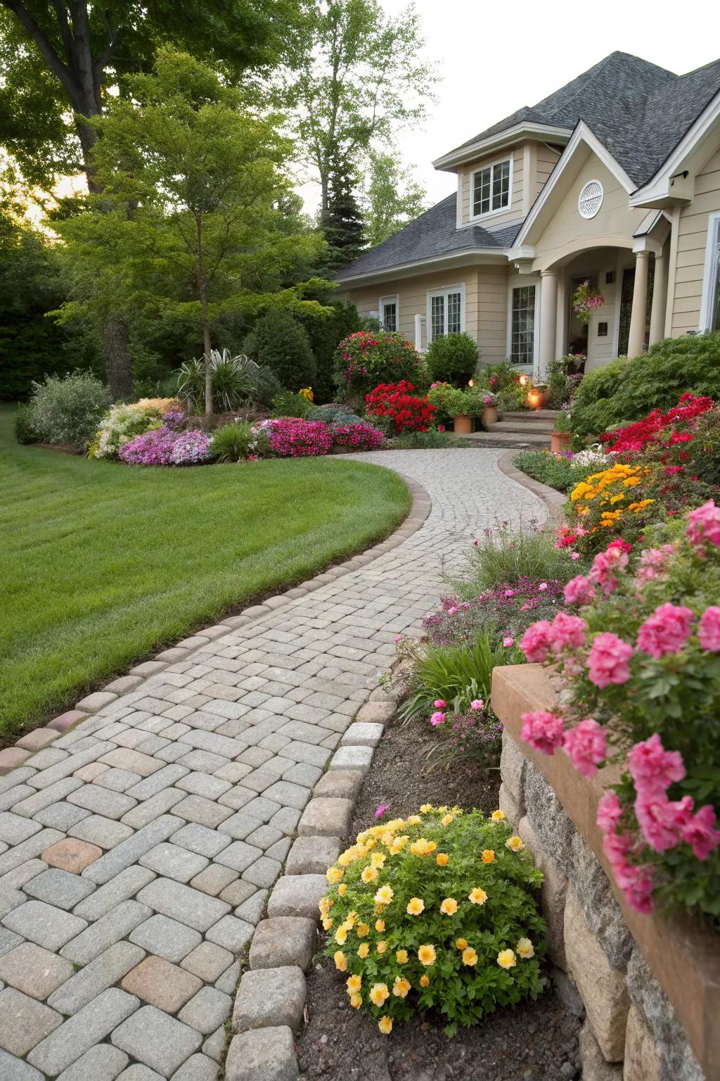 Cobblestone blocks give your home an old-world charm.