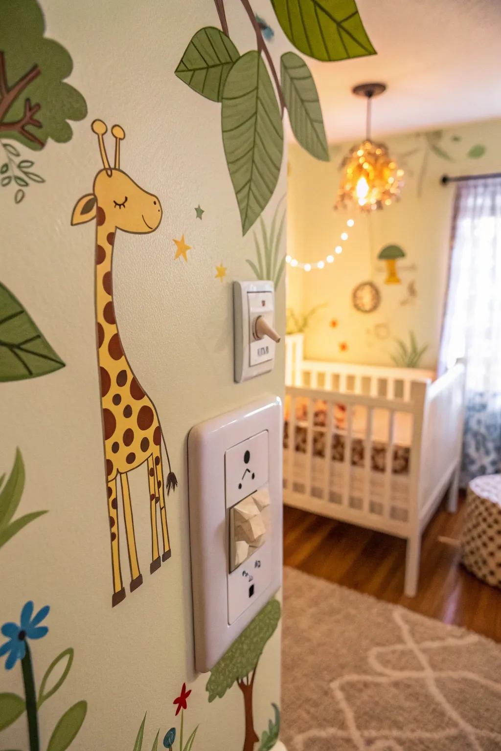 This playful giraffe cover brings the jungle into your home.