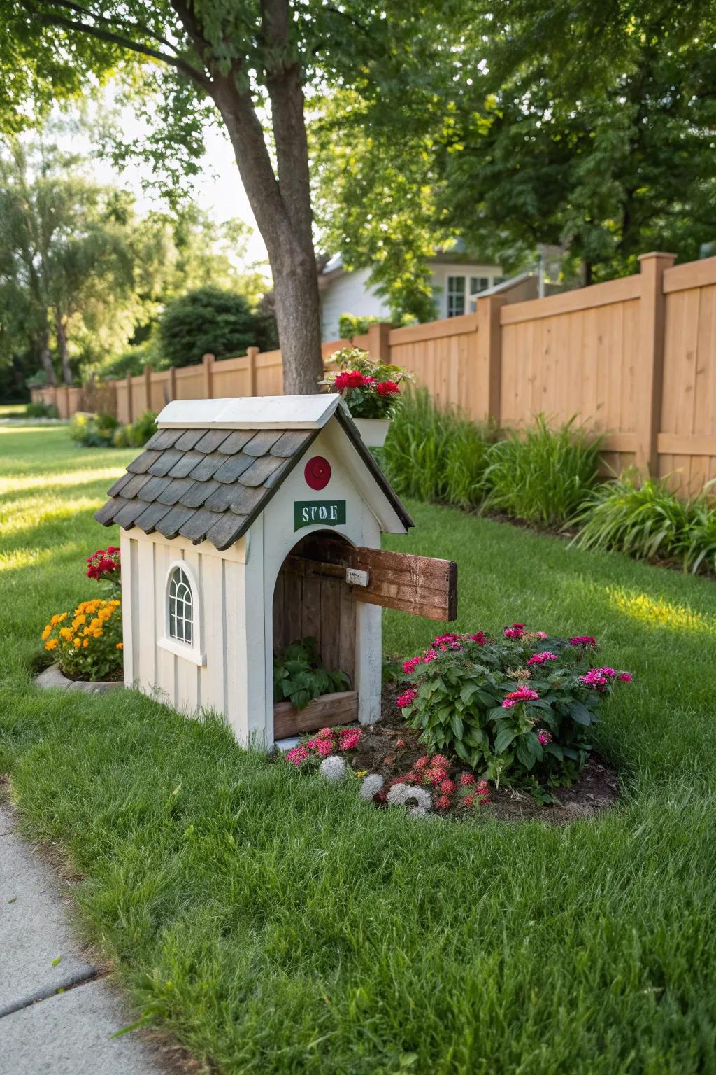 A delightful kennel letterbox that honors furry companions.