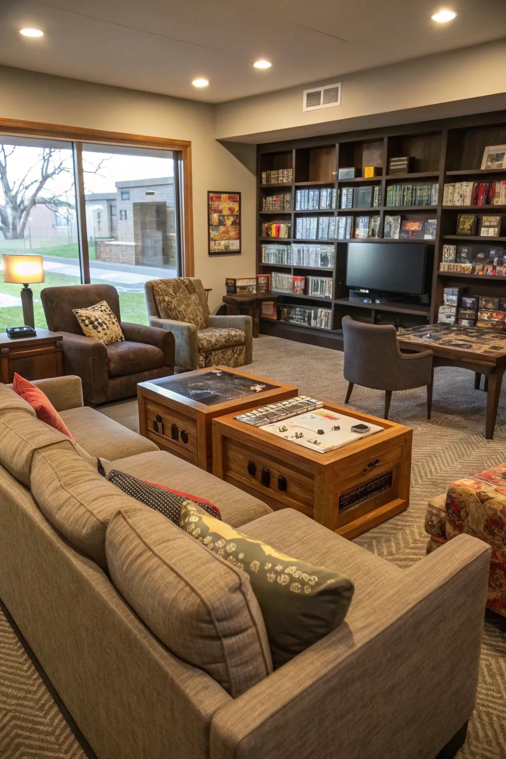 Lounge seating introduces comfort into your gaming environment.