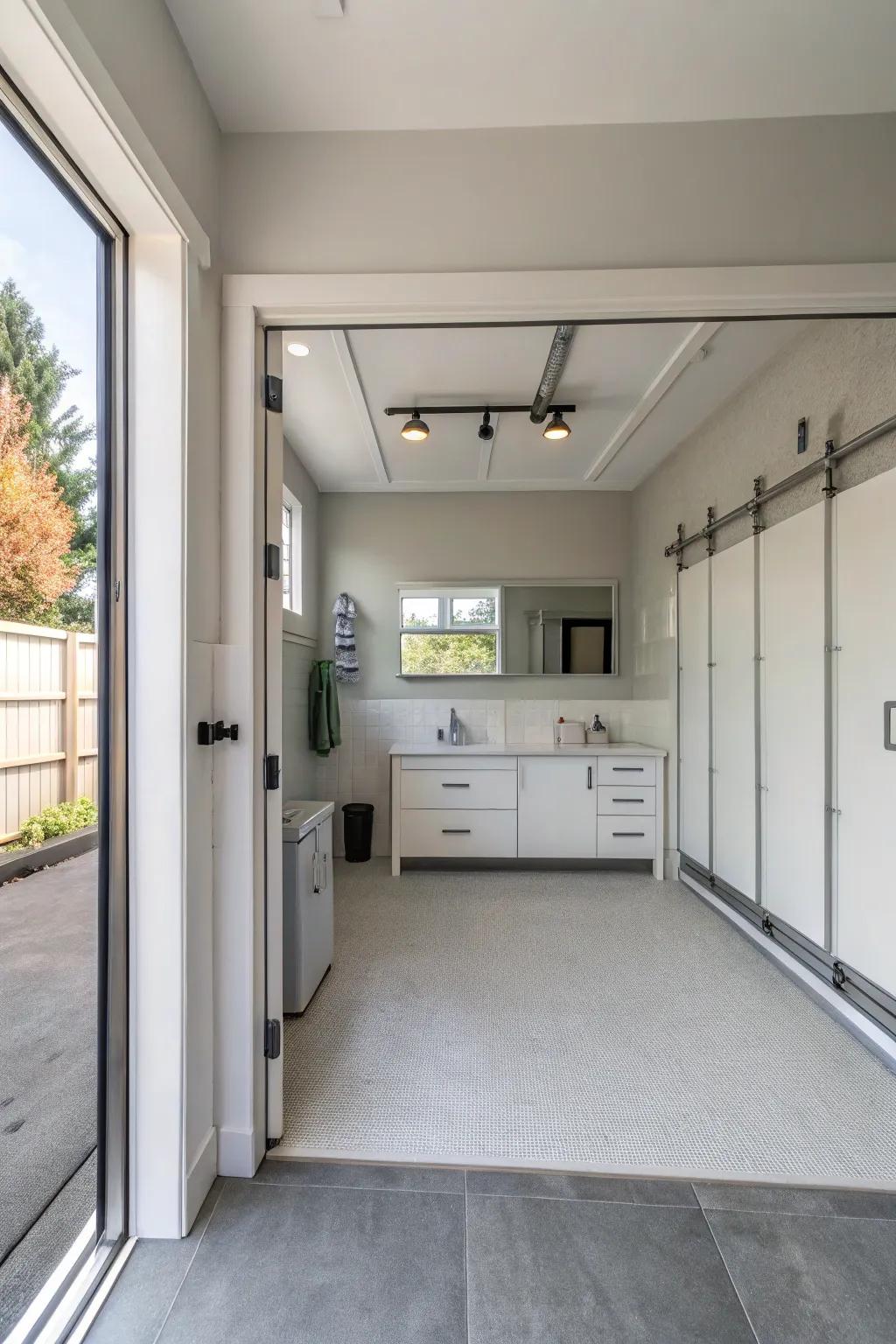 Minimalism offers tranquility through simplicity and clean design.
